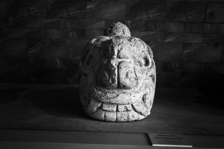 Illustrative stock photo of an ancient stone sculpture displayed in Huaraz, Peru