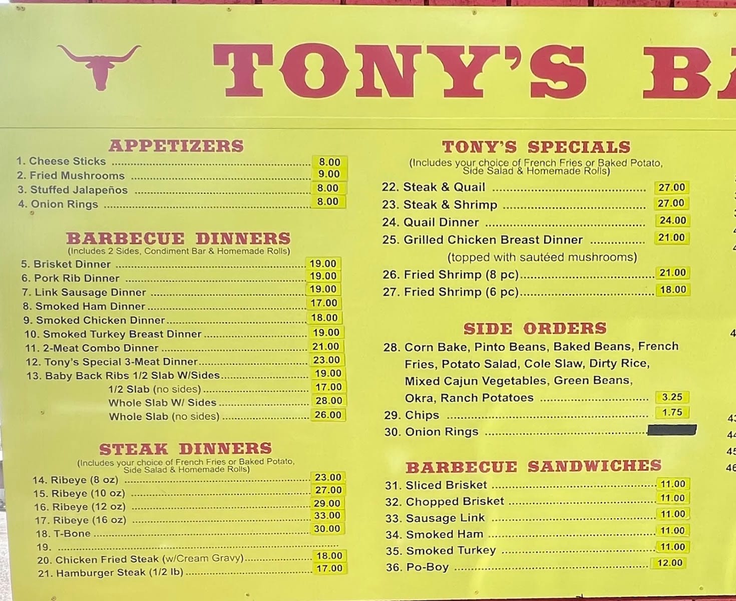 Tony's BBQ & Steakhouse, photo 4
