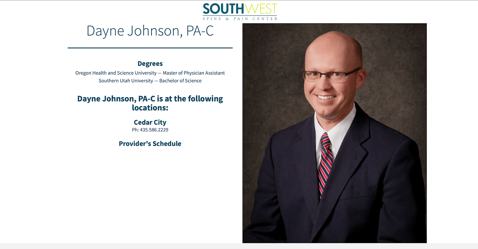 Dayne Johnson, PA - Pain Management SWSP, photo 2