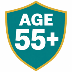 Age 55+ shield