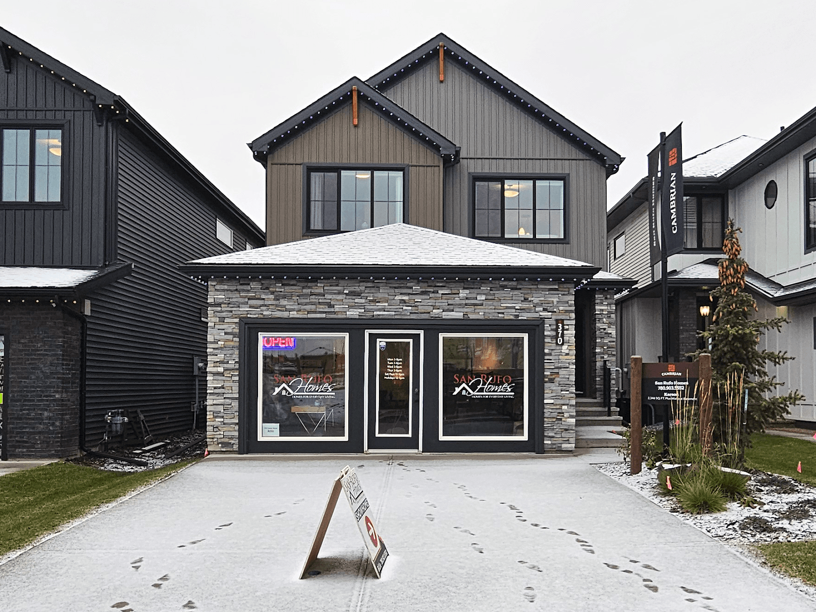 San Rufo Homes show home in Cambrian Community in Sherwood Park