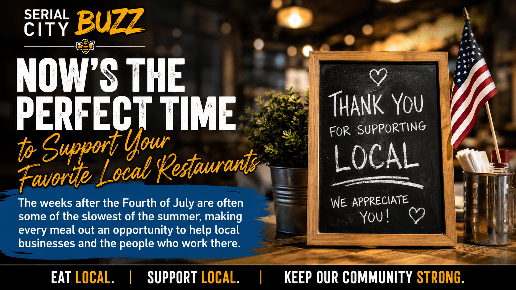 Now’s the Perfect Time to Support Your Favorite Local Restaurants