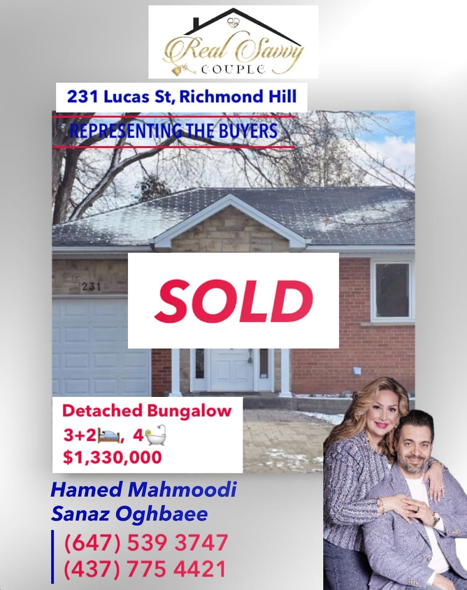 Real Savvy Couple, Real Estate Agents, Hamed Mahmoodi, Sanaz Oghbaee Richmond Hill, Aurora, Newmarket مشاور املاک خانه, photo 3