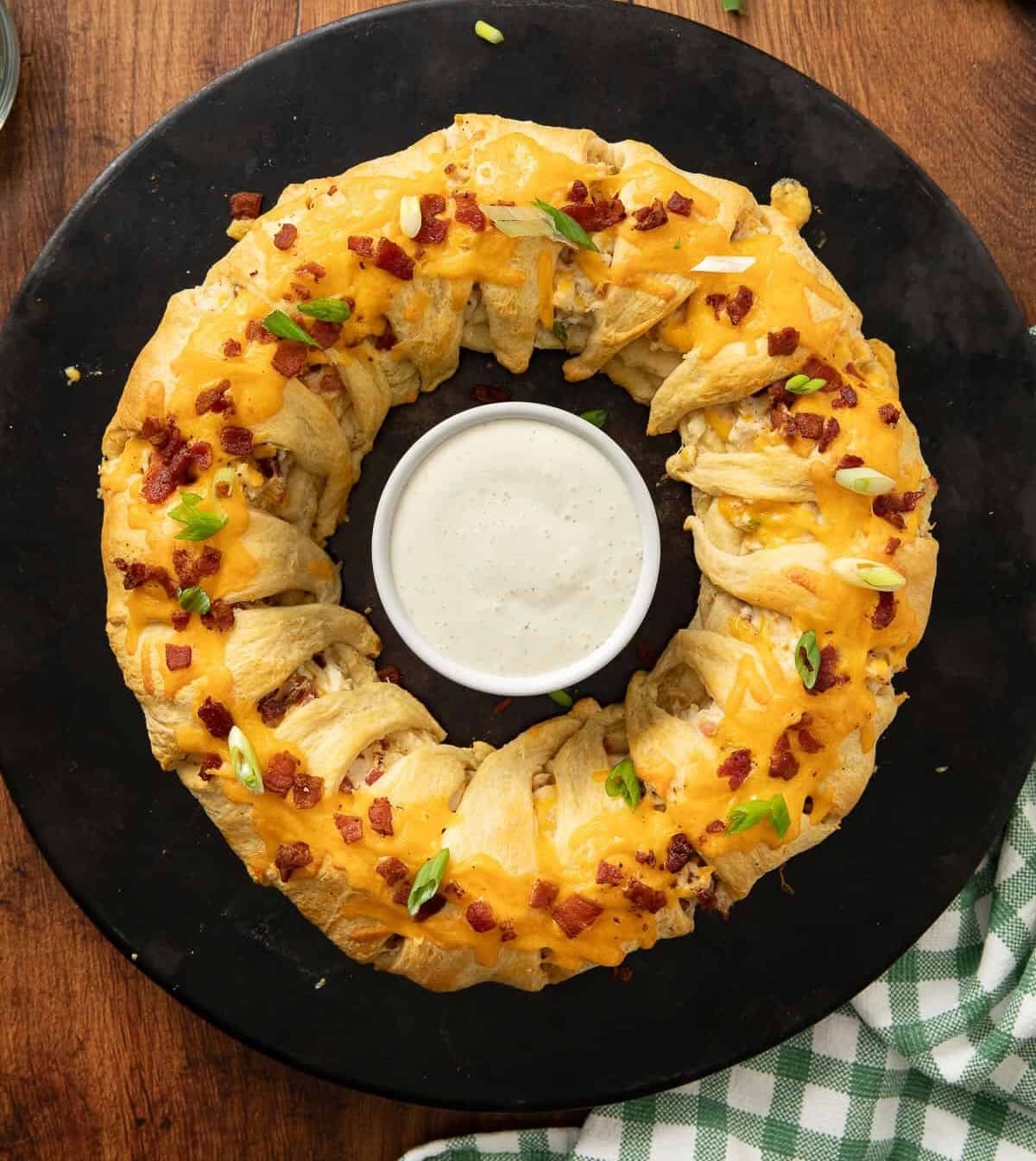 Chicken Bacon Ranch Crescent Ring  from Grits and Pinecones