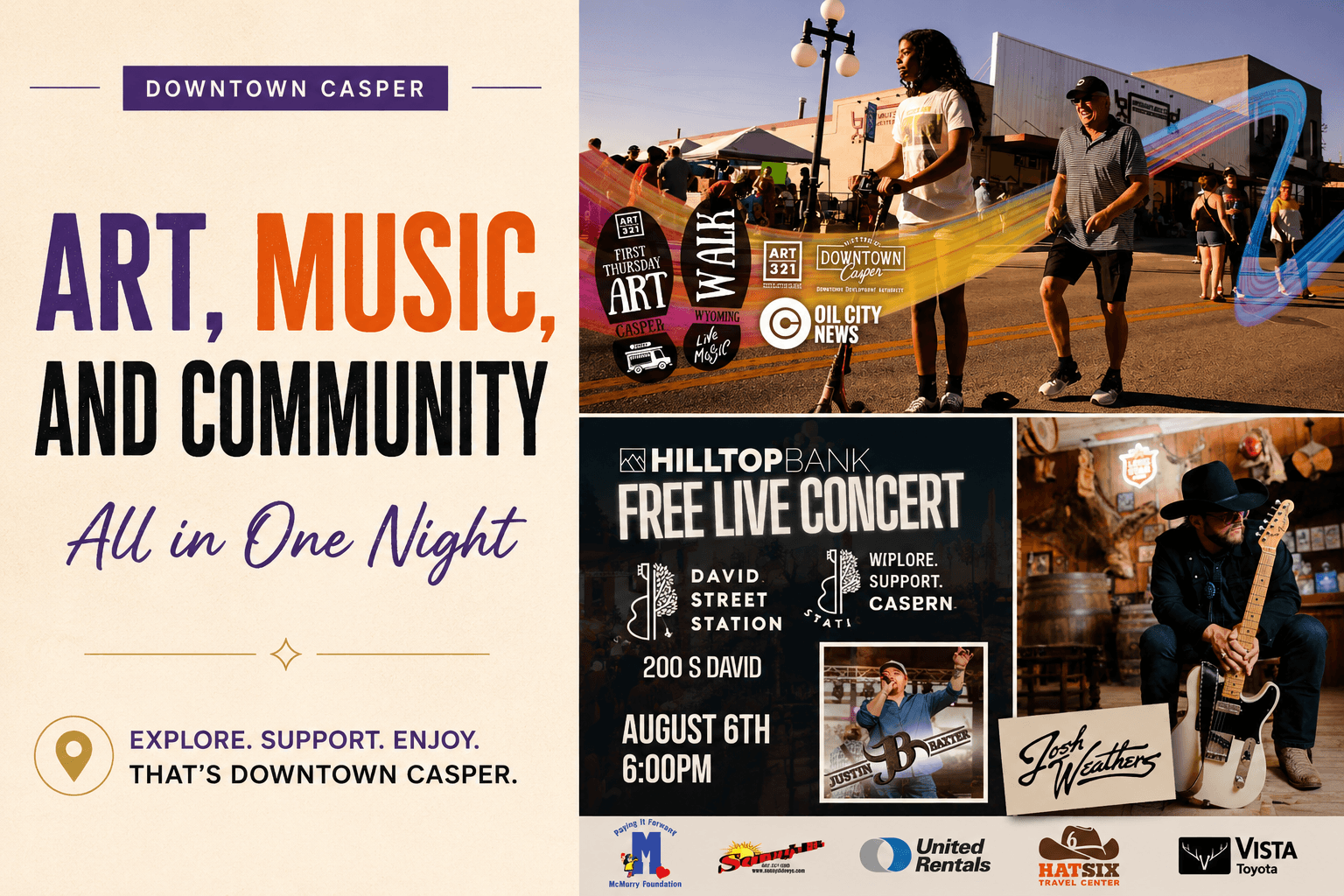 Spend Your Thursday in Downtown Casper: Art, Music, and Community Come Together