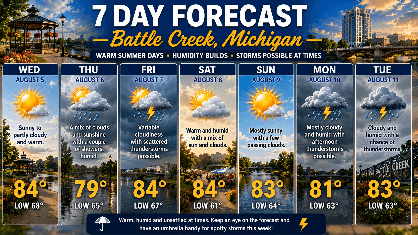 Warm Summer Days Continue as Storm Chances Linger