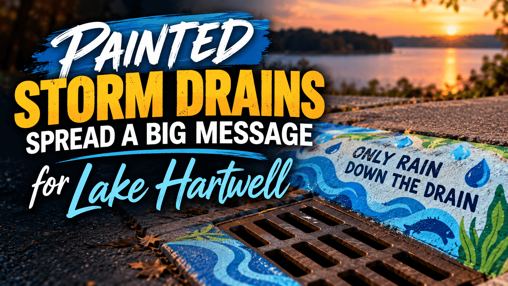 Clemson Painted Storm Drains Raise Lake Hartwell Awareness
