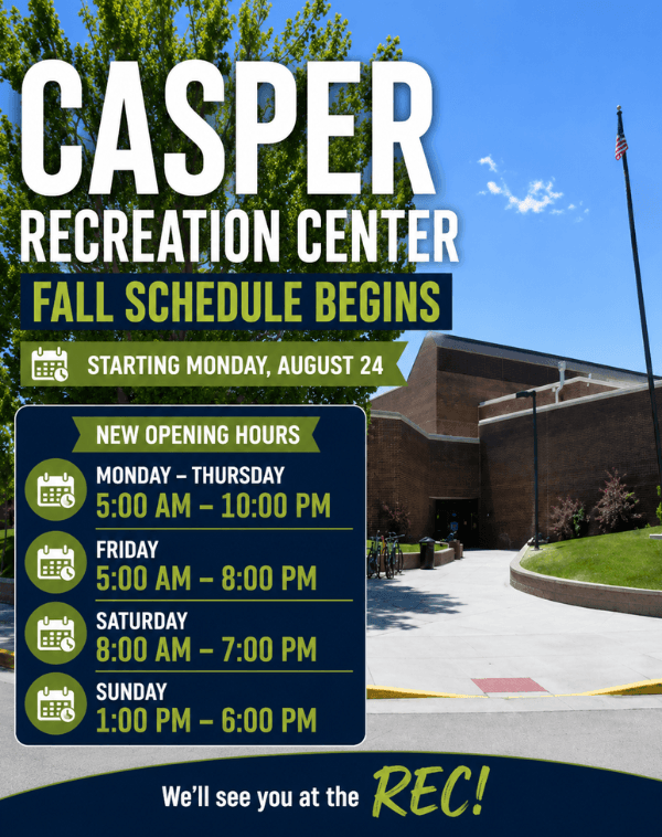 Casper Recreation Center Expands Its Hours as Fall Schedule Begins