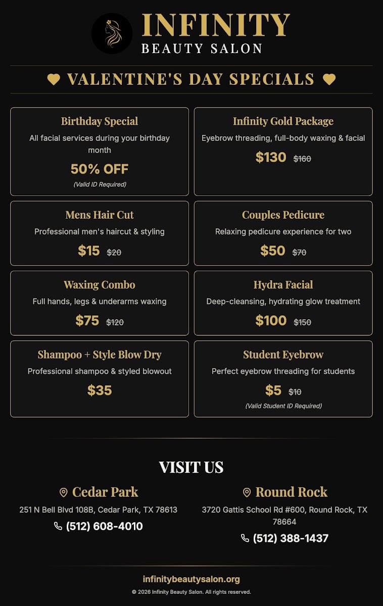 Infinity Salon Eye Brow-Threading-Nail-Hair-Waxing, photo 2