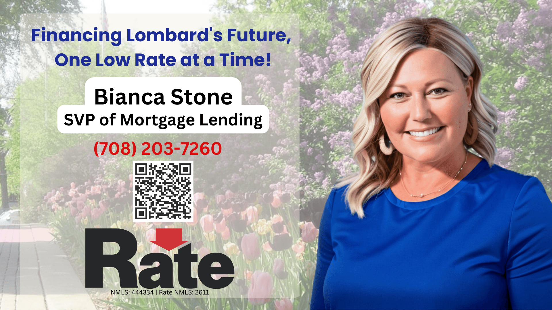 August Newsletter Sponsor Bianca Stone: SVP of Mortgage Lending at Rate