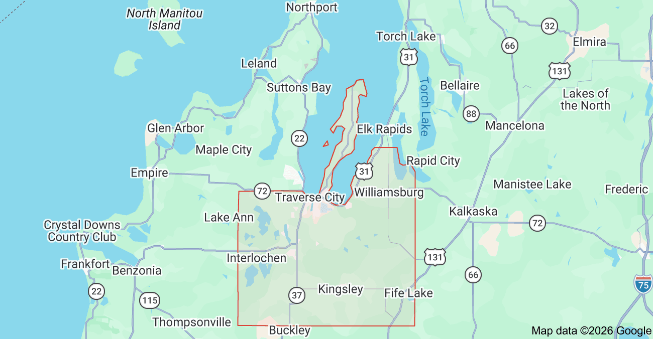 Grand Traverse County population growing or shrinking?