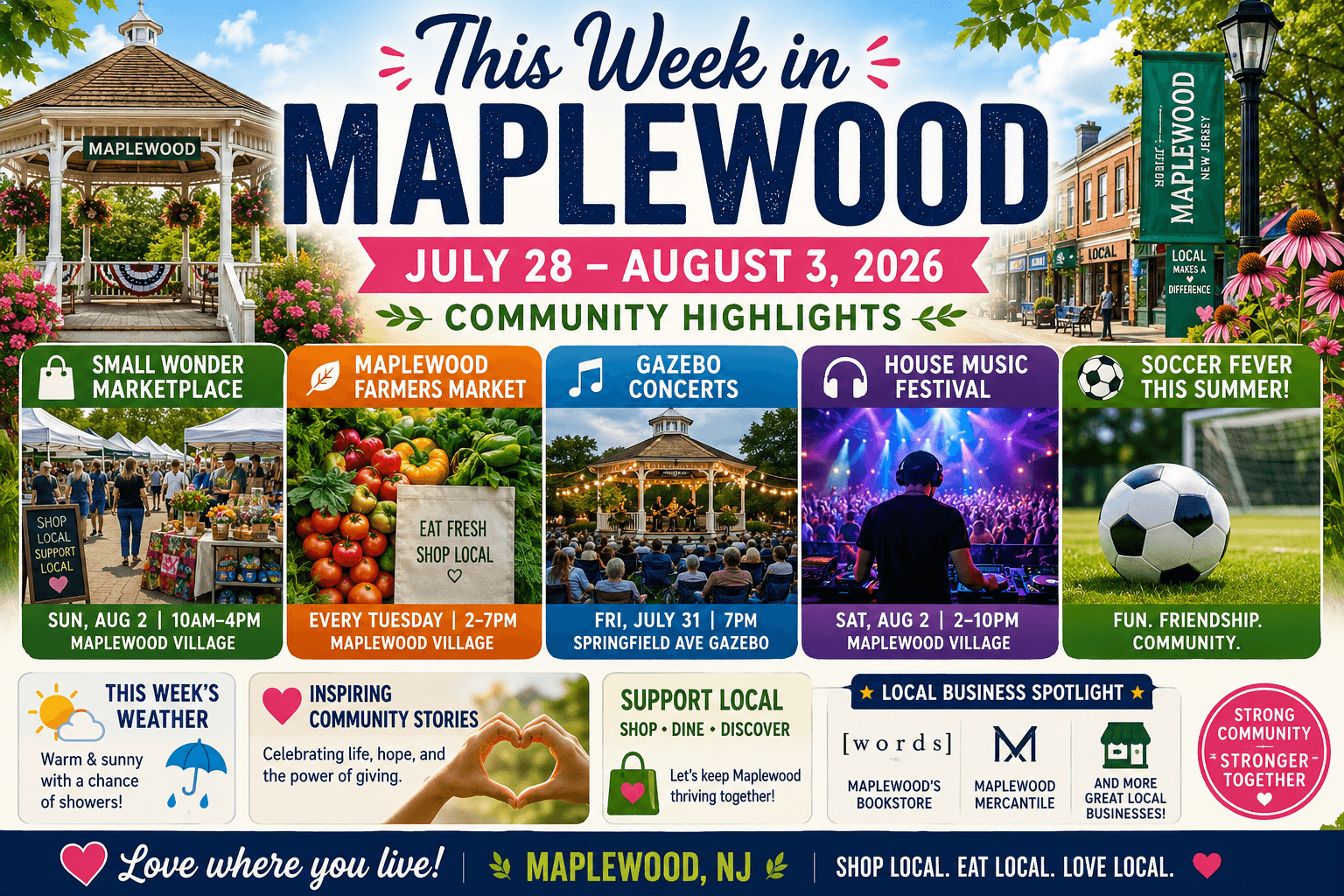 Maplewood Ignites: Roaring Music Fests, Soccer Divide & a Life Transformed This Summer!