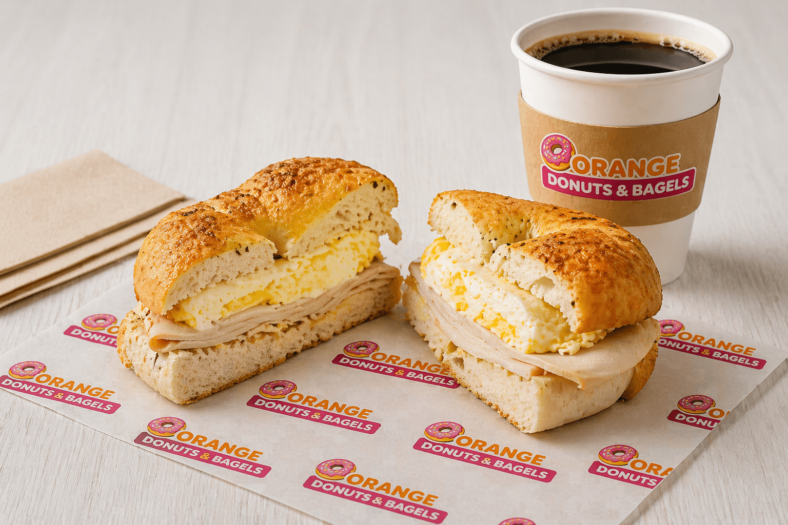 Orange Donuts and Bagels