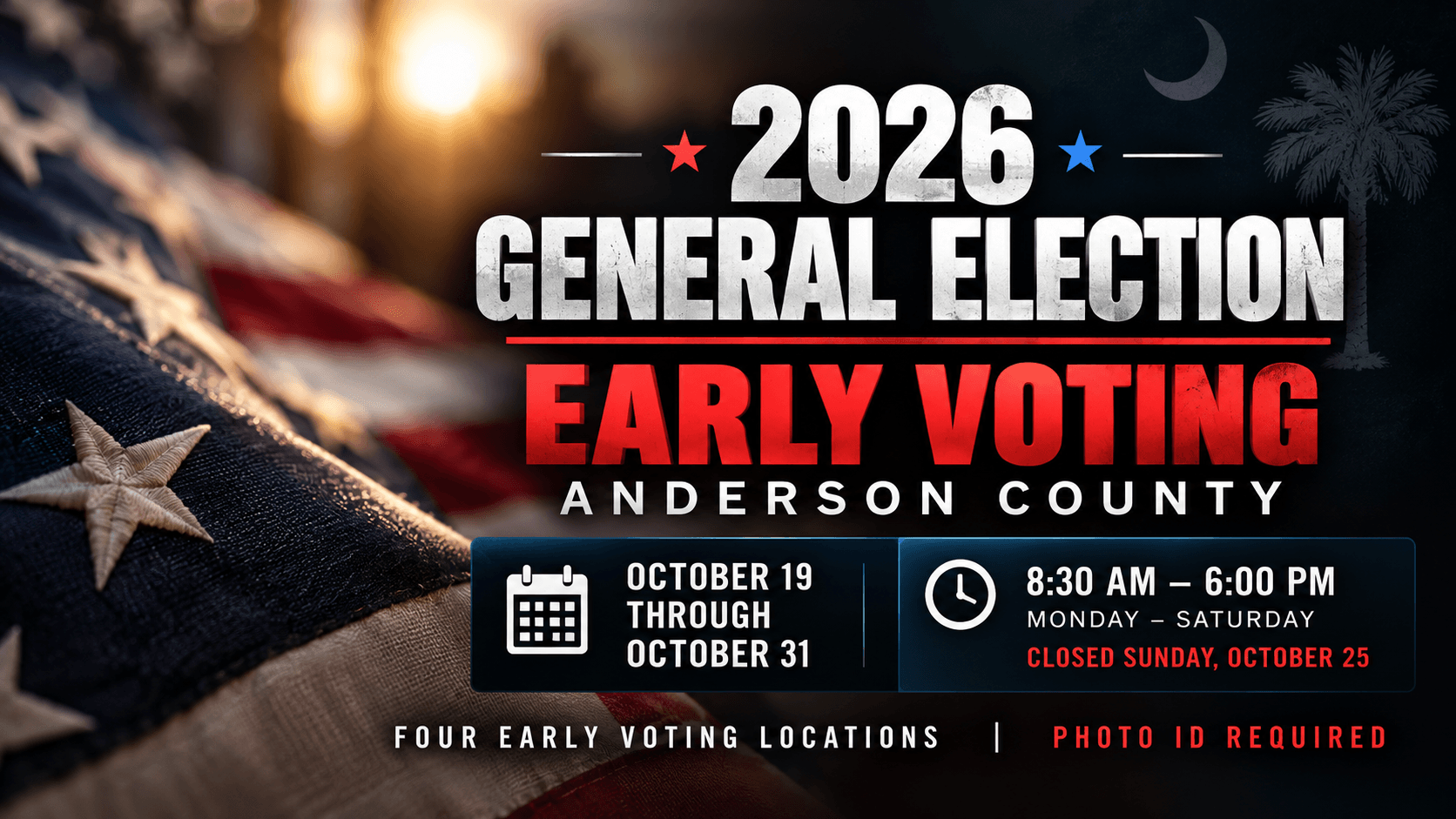 Early Voting in Anderson, SC: 2026 Dates, Hours and Locations