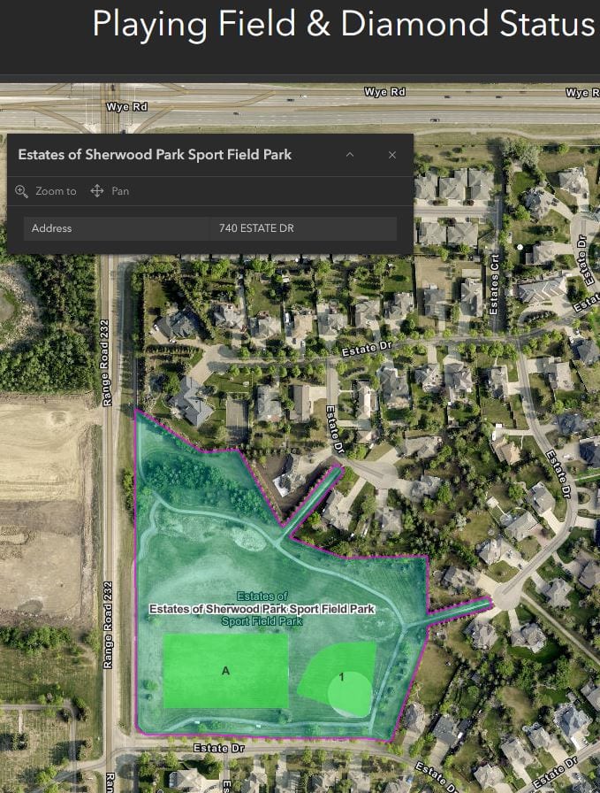 Estates of Sherwood Park Sport Field Park