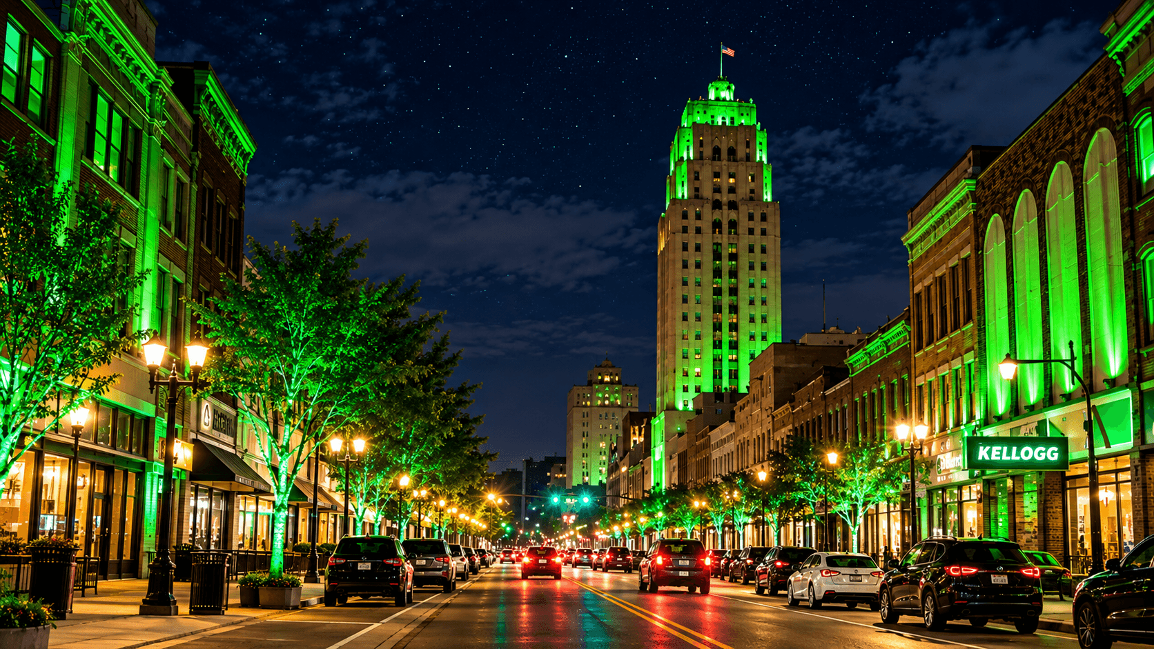 Calhoun County Invites Green Lights to Honor Veterans