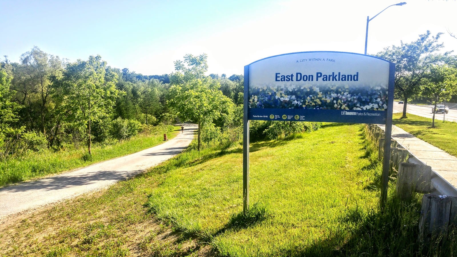 Upper Don Recreation Trail, Finch Ave. E. South Side Entrance, photo 3