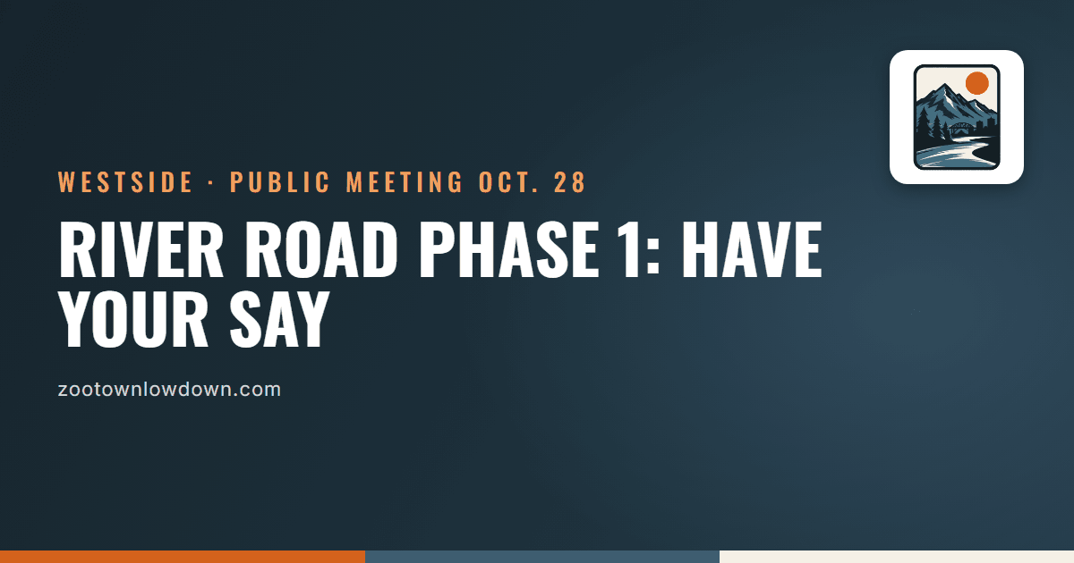River Road Phase 1: have your say Oct. 28