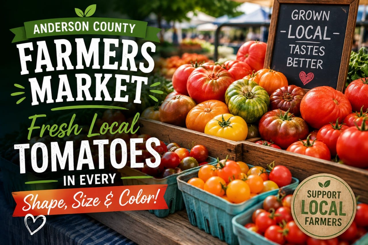 Anderson County Farmers Market: Fresh Local Tomatoes in Every Shape, Size and Color