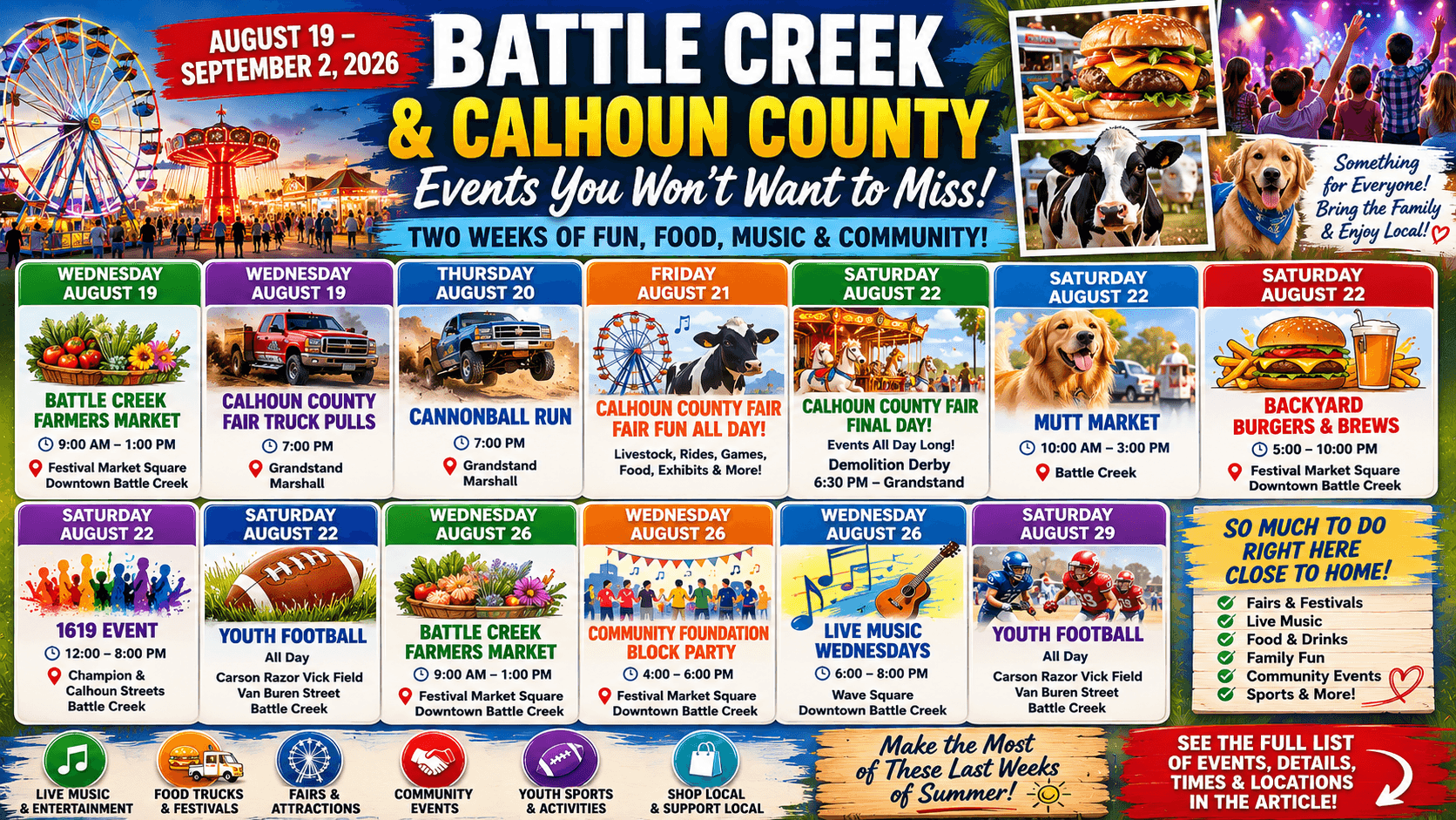 Battle Creek and Calhoun County Keep the Summer Fun Going