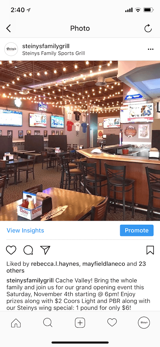 Steiny's Family Sports Grill Logan, photo 2