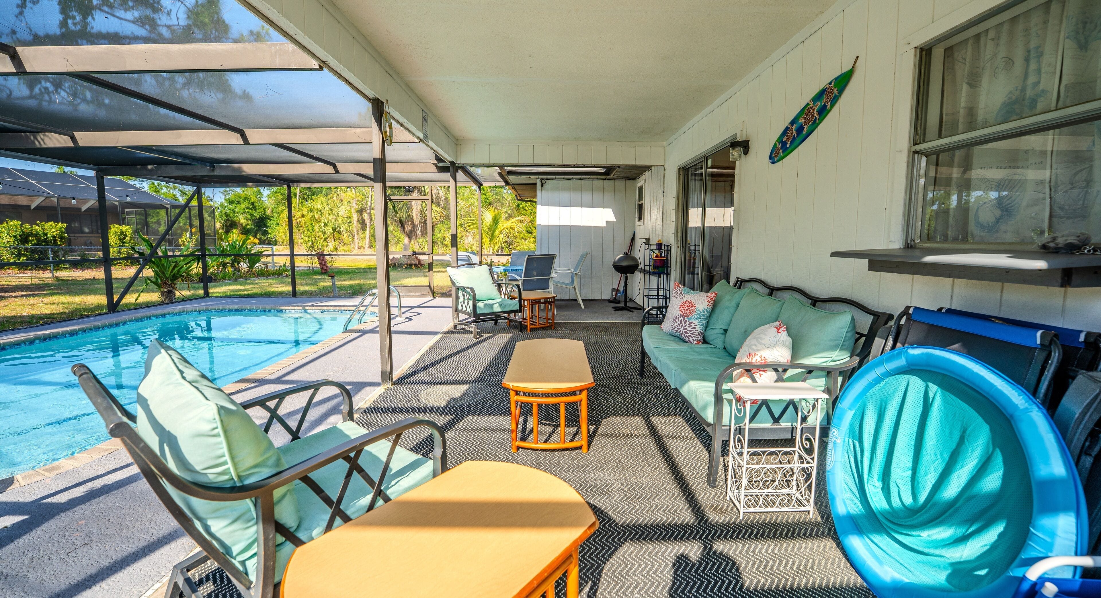 Charming 2BR Home w/Heated Pool & Arcade in Quiet Area – Perfect Location!