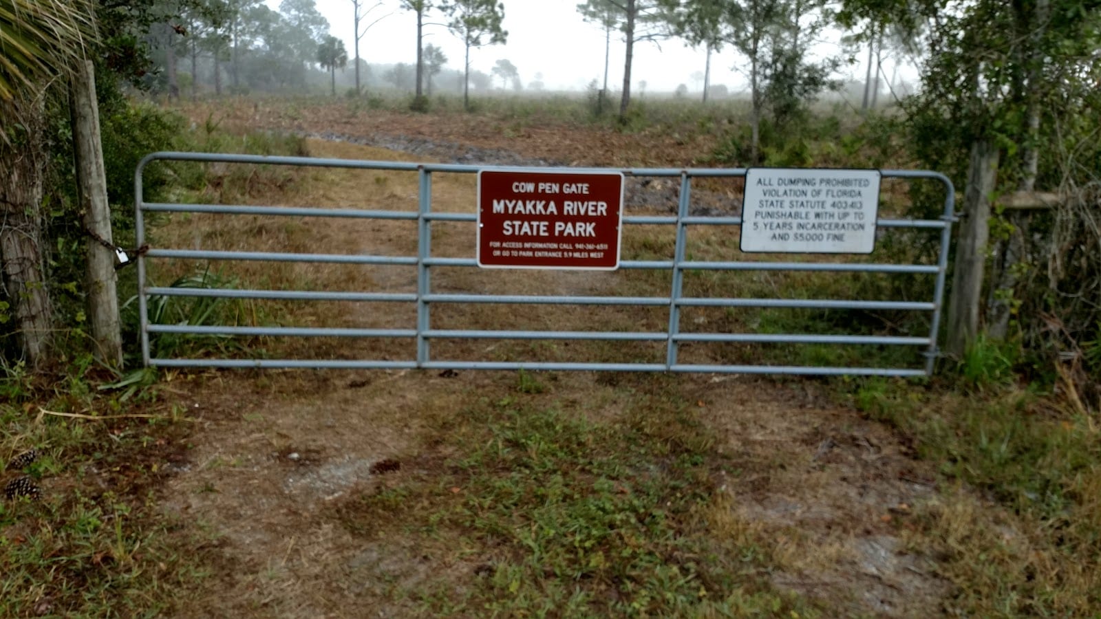 Myakka River State Park Cow Pen Gate