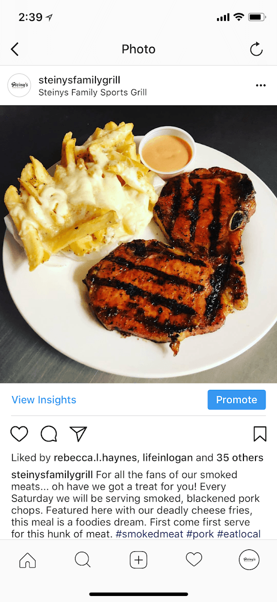Steiny's Family Sports Grill Logan