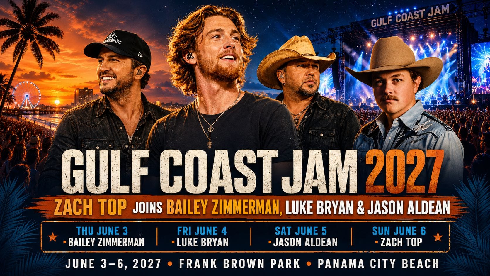 Zach Top Stuns at Gulf Coast Jam, P.F. Chang’s Takes Flight, & Panama City Comedy Explodes!