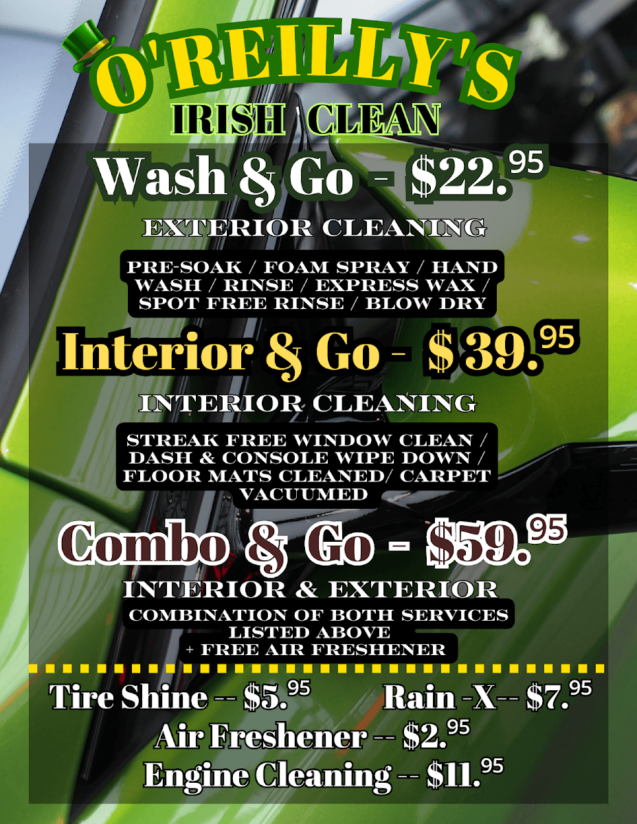 O'reillys express hand wash and wax