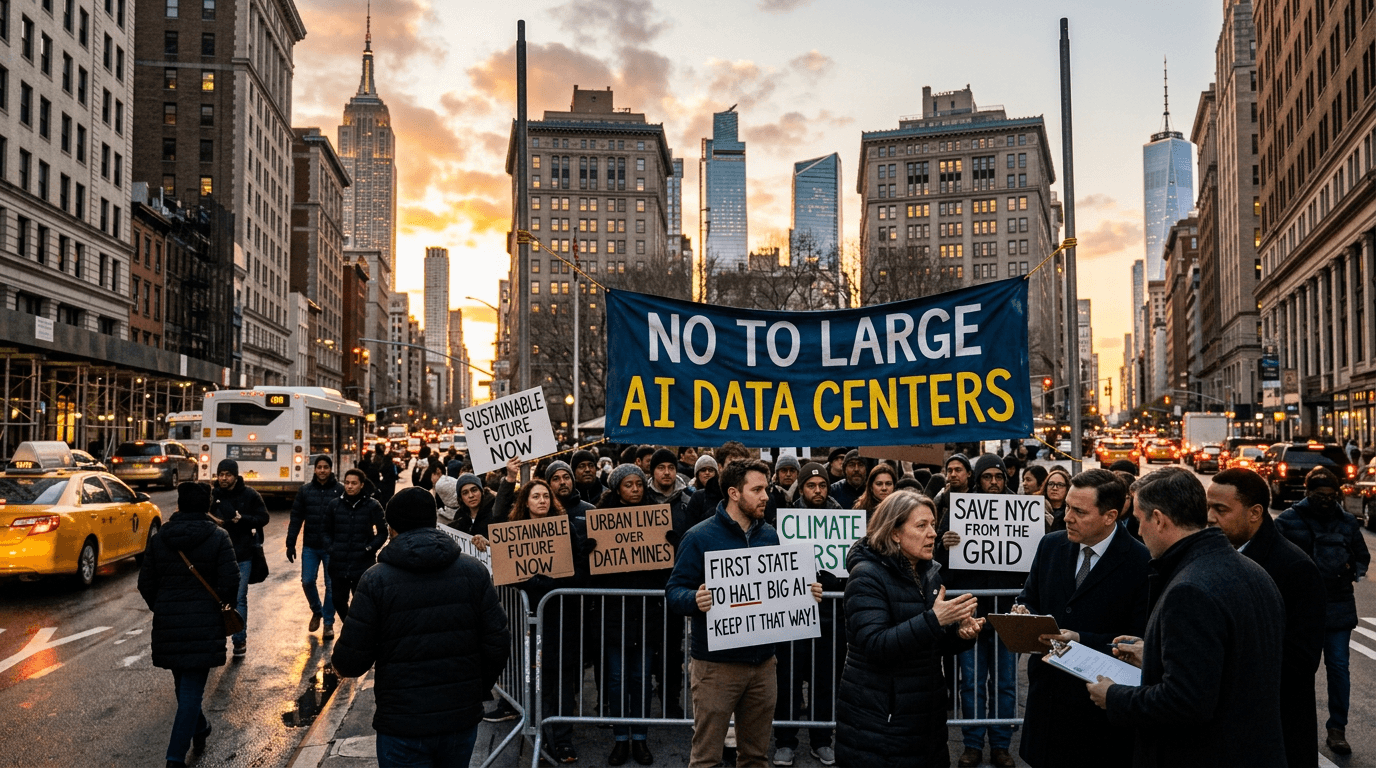 New York Becomes First State to Ban Large AI Data Centers