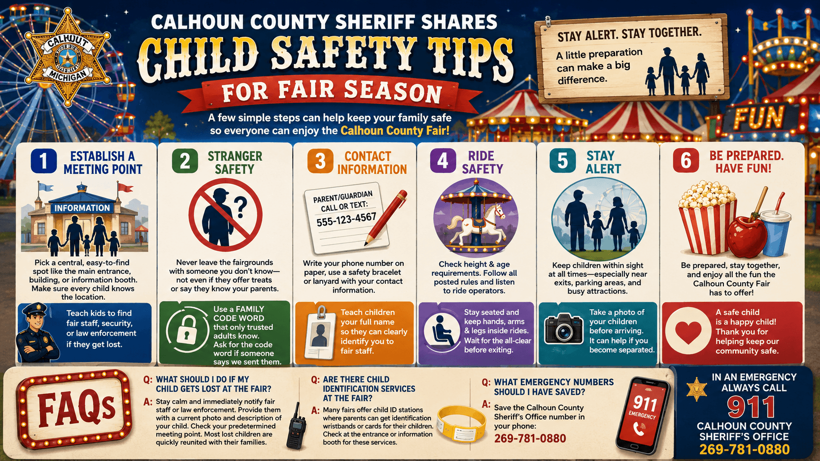 Calhoun County Sheriff Shares Child Safety Tips for Fair Season