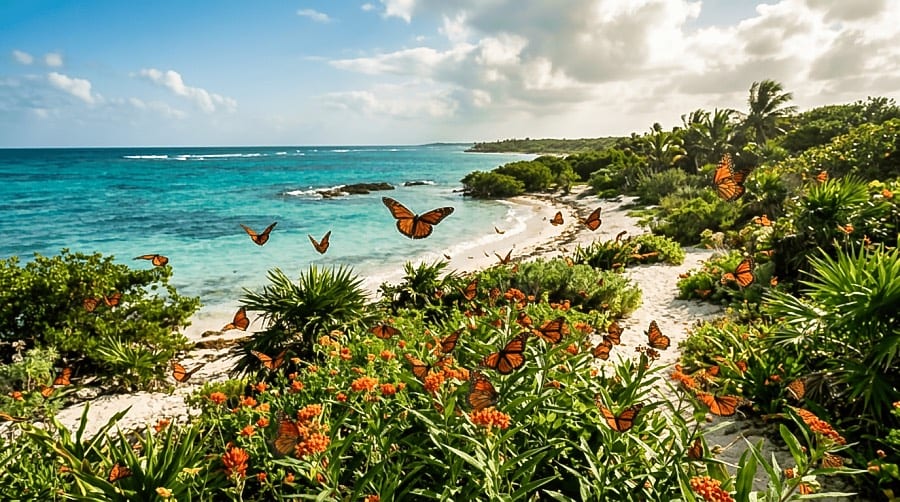 Monarch Butterflies Have Found a New Home in Mexico's Caribbean Coast