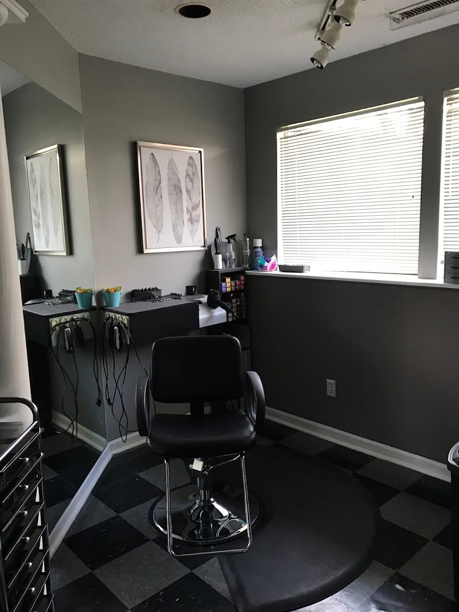 Hair by Jen Slack inside Salon Solay
