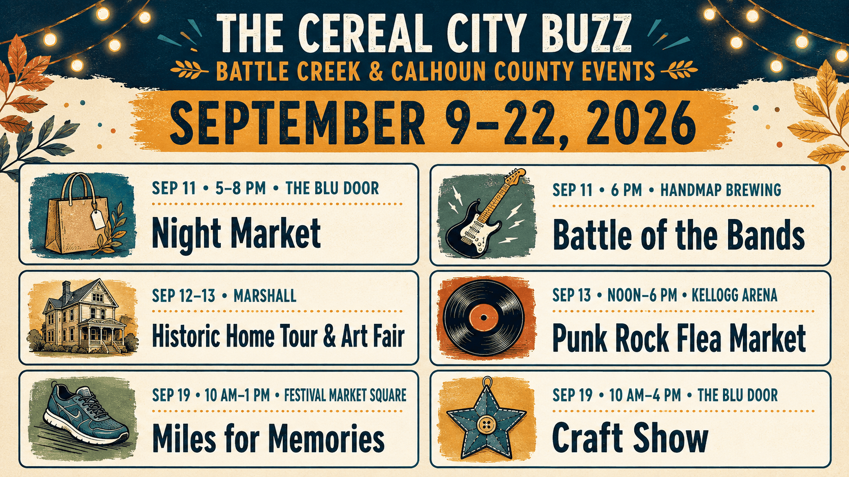 Battle Creek and Calhoun County Events, September 9-22, 2026