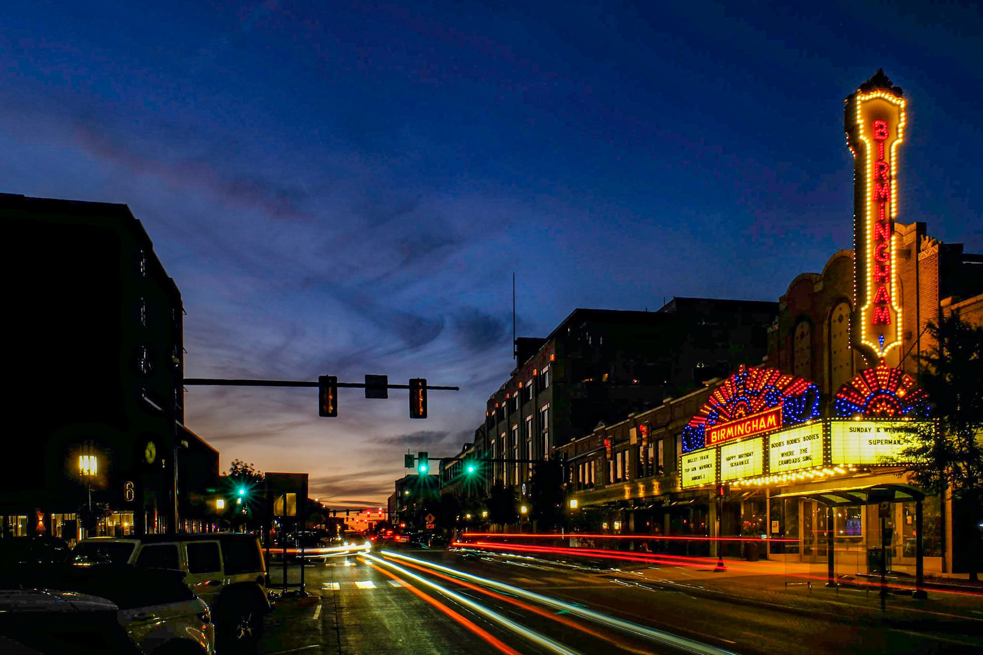 Downtown Birmingham Michigan shops and streets