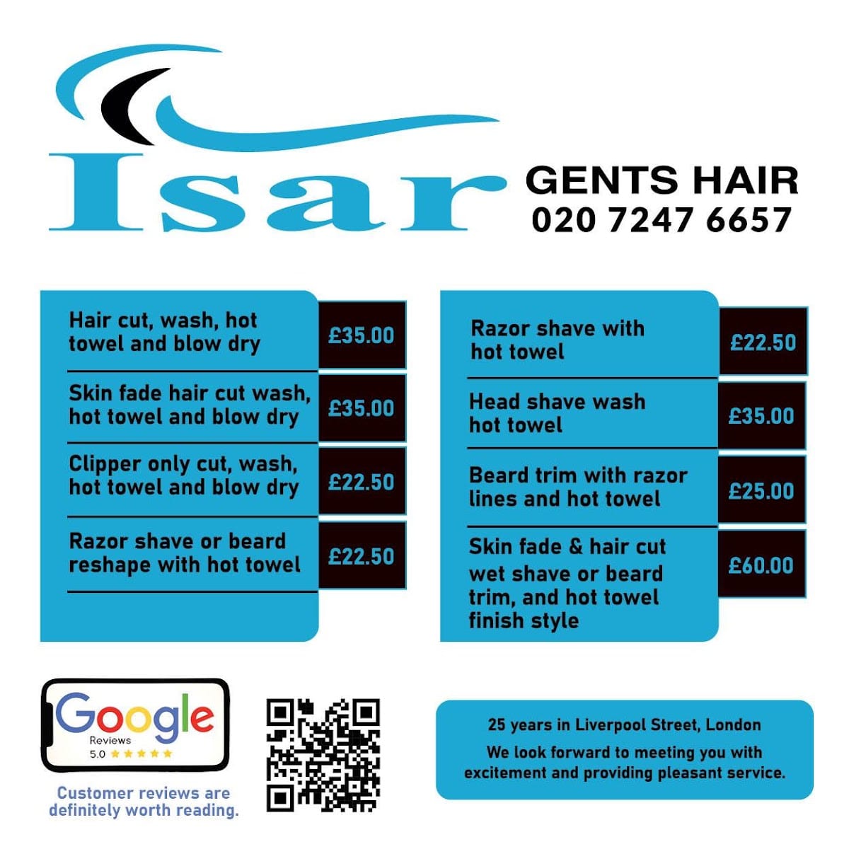 ISAR BARBER Liverpool Street . 5 Cutler Street, London E1 7DJ, photo 2