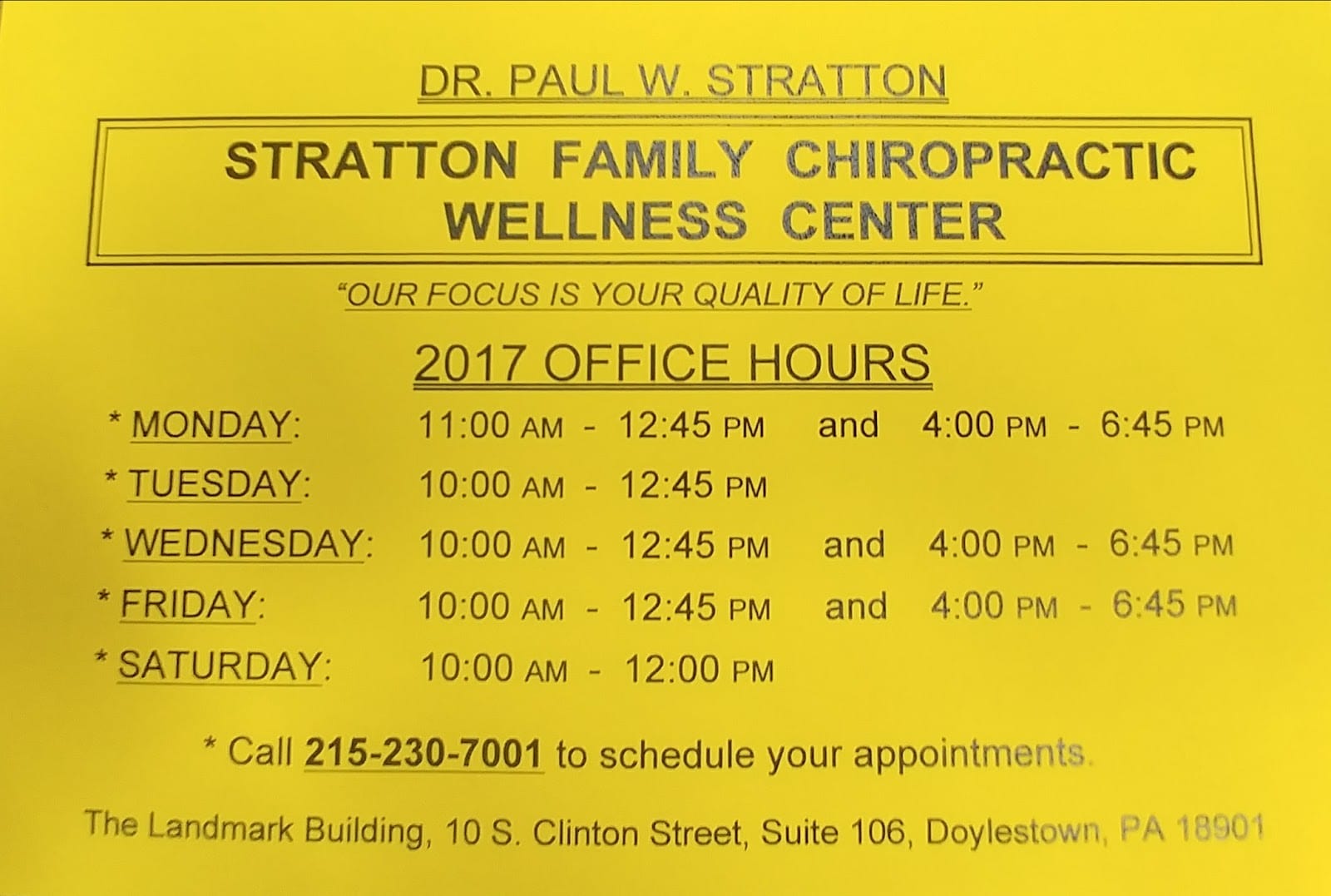 STRATTON FAMILY CHIROPRACTIc