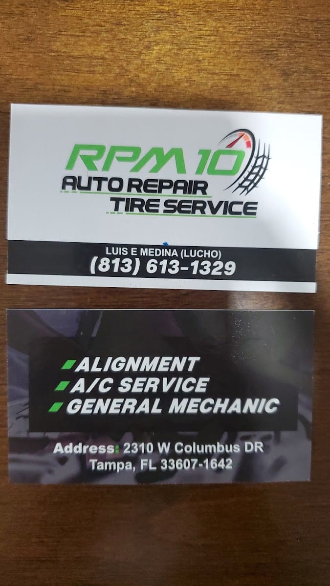 Rpm 10 Auto Repair Tire Service