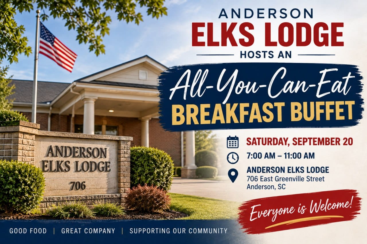 Anderson Elks Lodge Hosts All-You-Can-Eat Breakfast Buffet on September 20