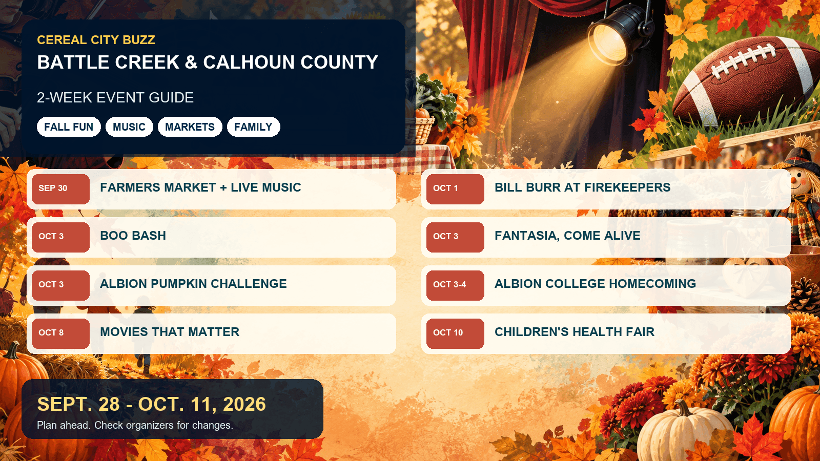 From Fantasia to Fall Fairs: 10 Things to Do Around Calhoun County
