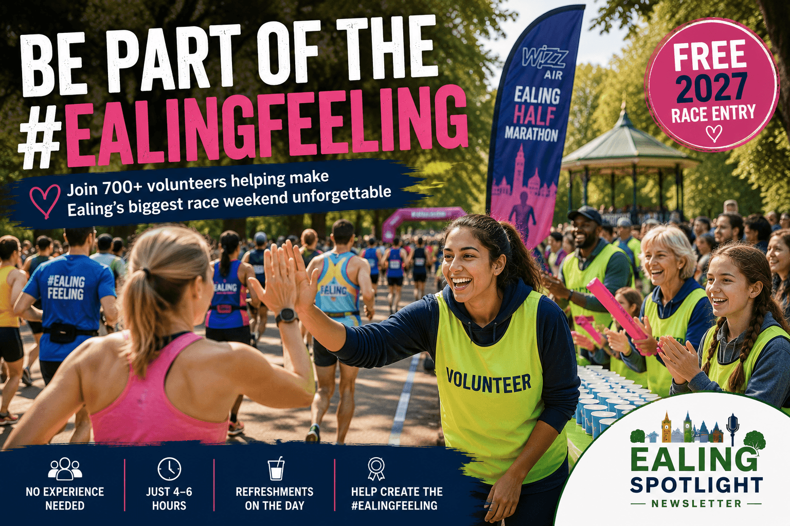 Volunteer at the Wizz Air Ealing Half Marathon 2026 | Ealing Spotlight