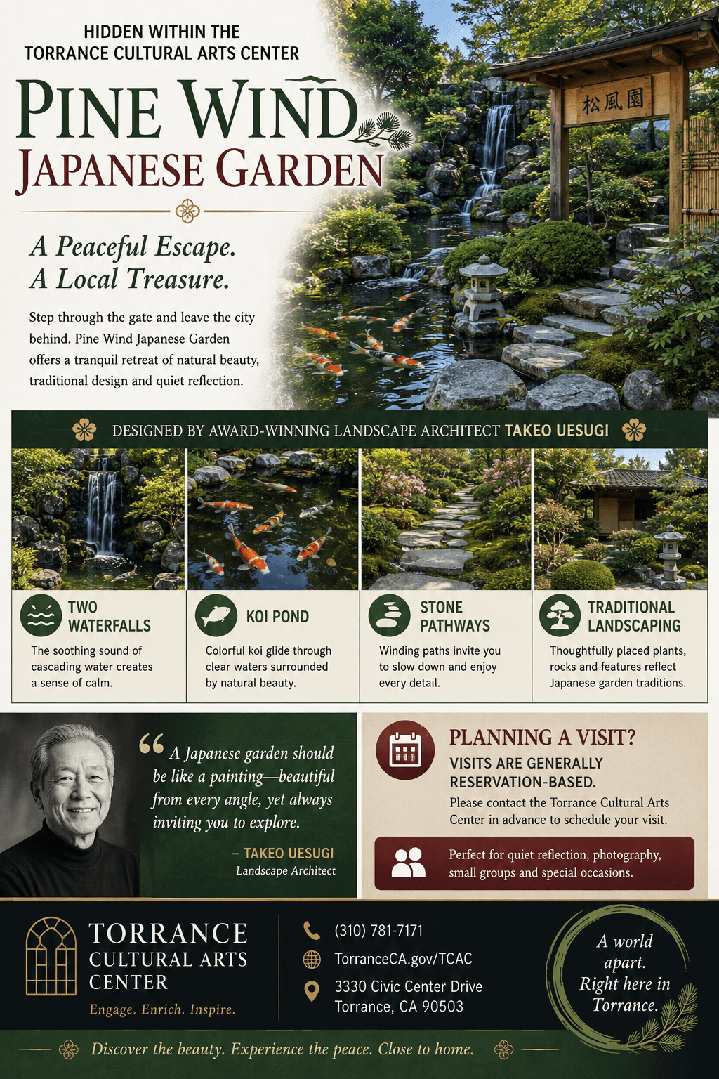 A Peaceful Japanese Garden Is Tucked Behind Torrance’s Cultural Arts Center