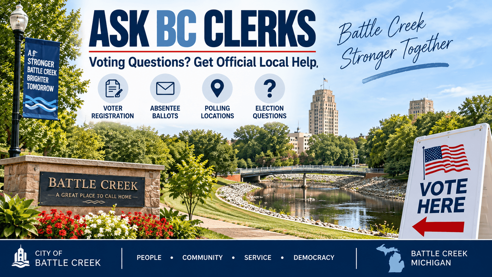 Official voting help for Battle Creek residents