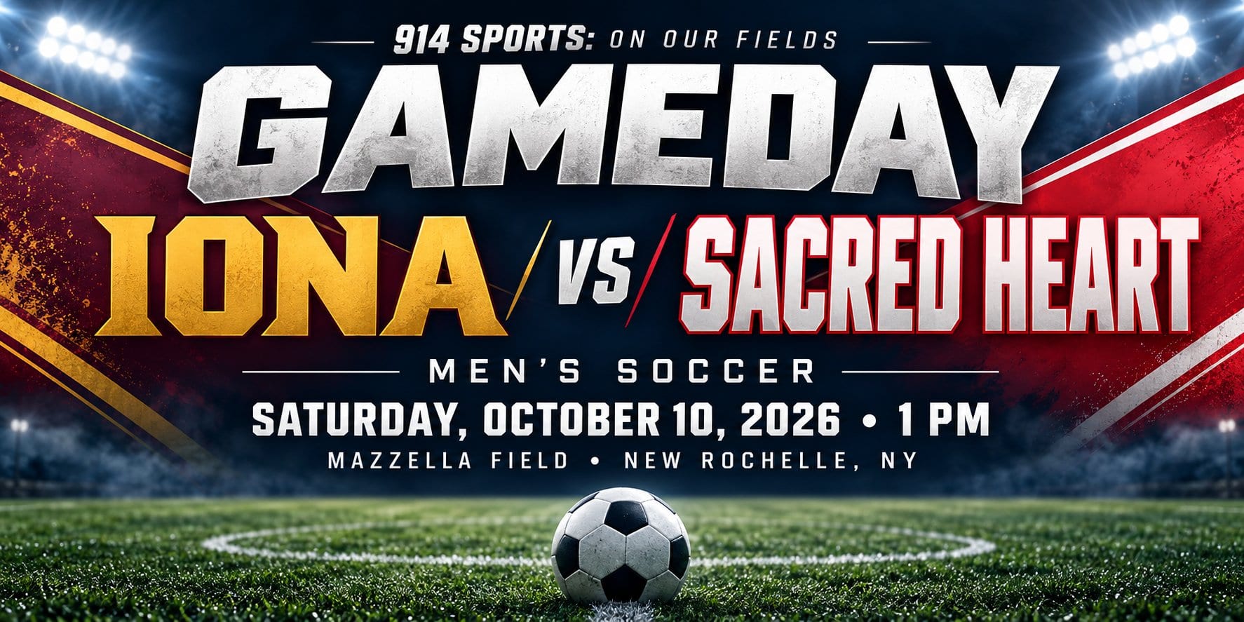Iona vs Sacred Heart men’s soccer gameday, October 10 at 1 PM