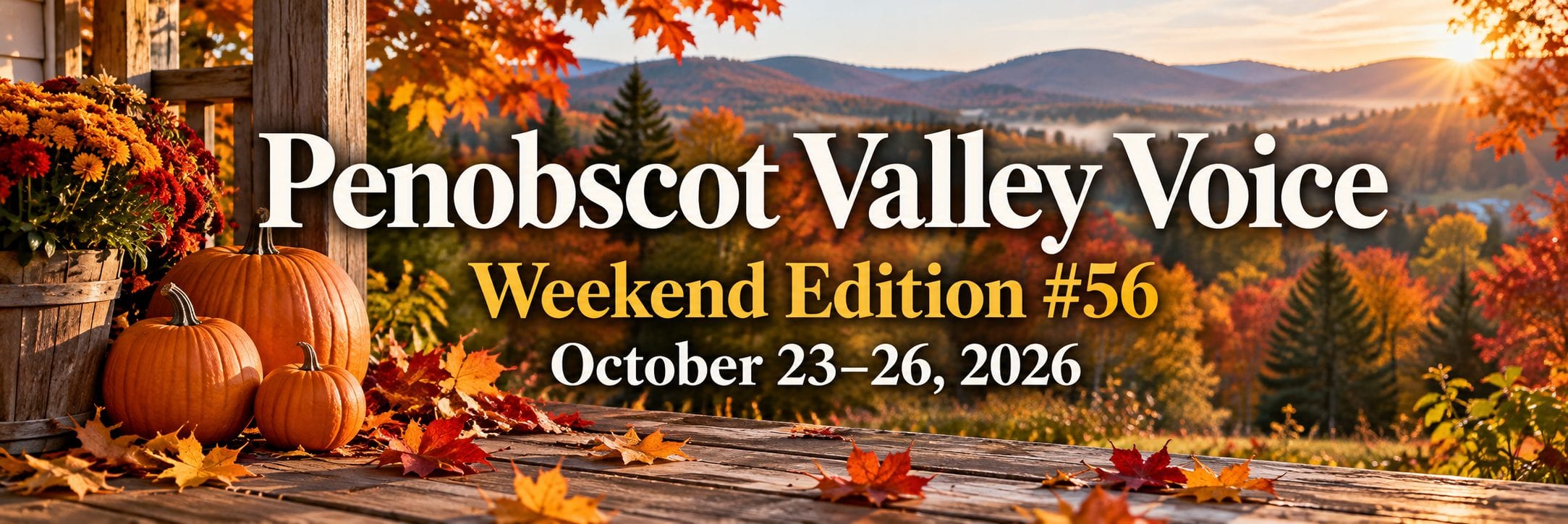 Penobscot Valley Voice Weekend Edition #56, October 23–26, 2026