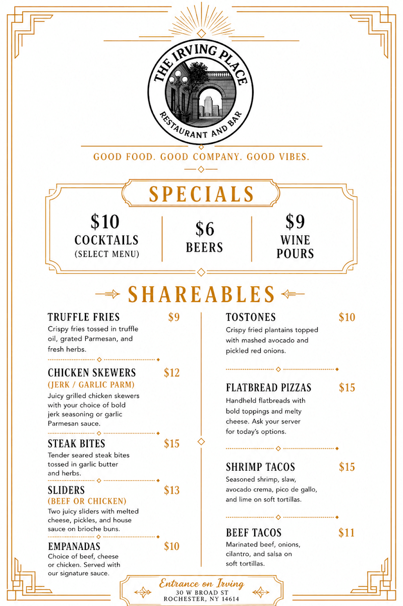 THE IRVING PLACE Restaurant and Bar