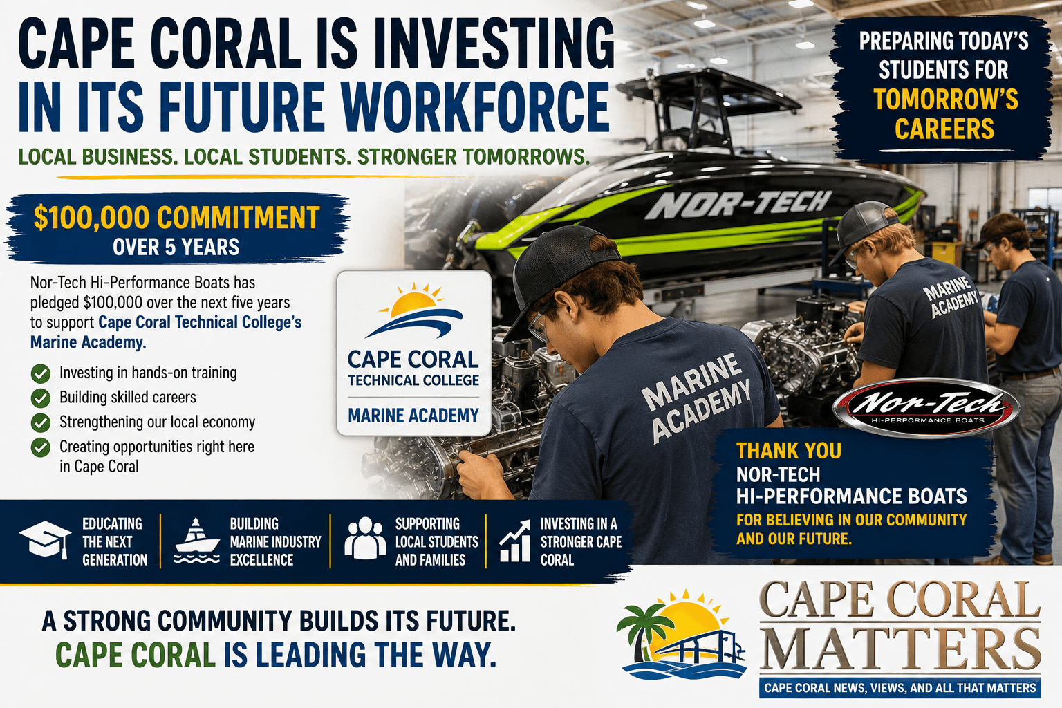 Marine Academy Cape Coral Gains Major Industry Investment | Cape Coral Technical College