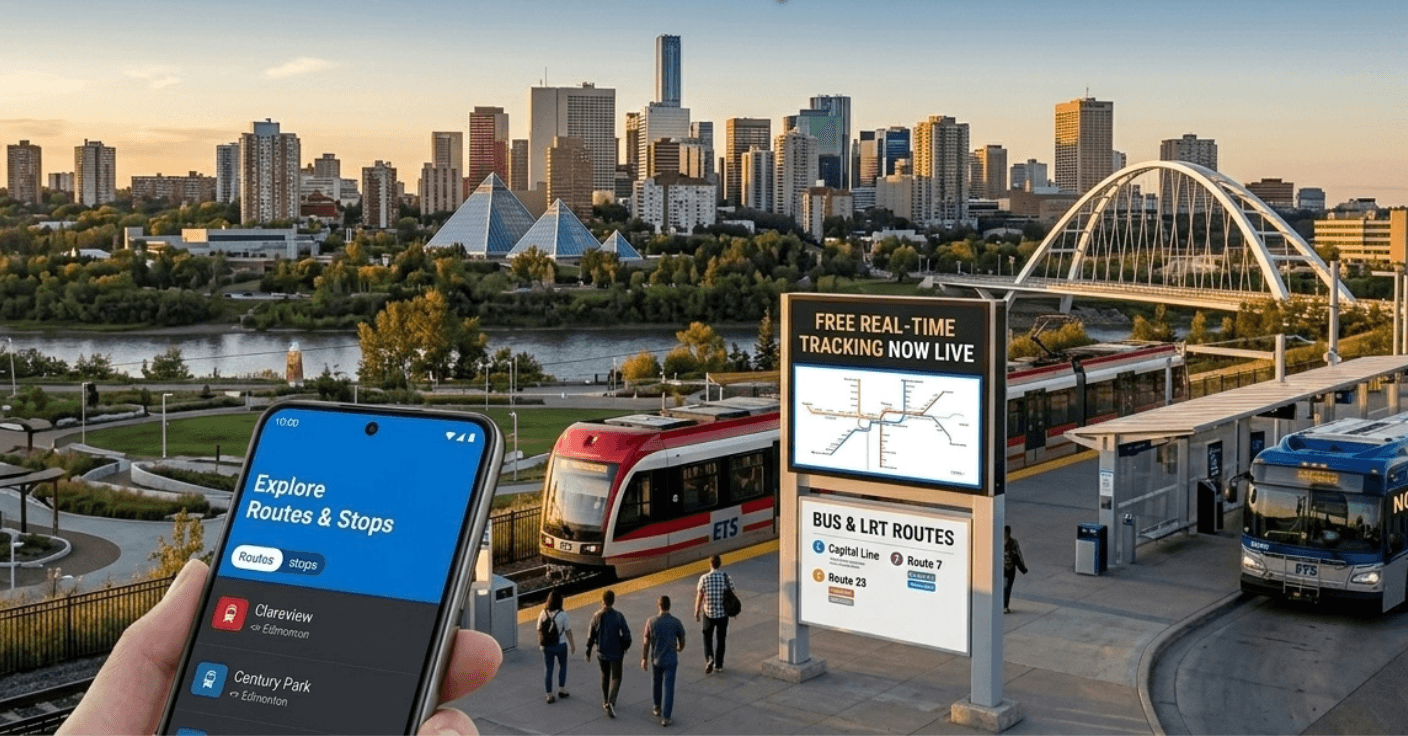 Transit App Free Features Now Available in Edmonton Alberta | ETS Upgrade
