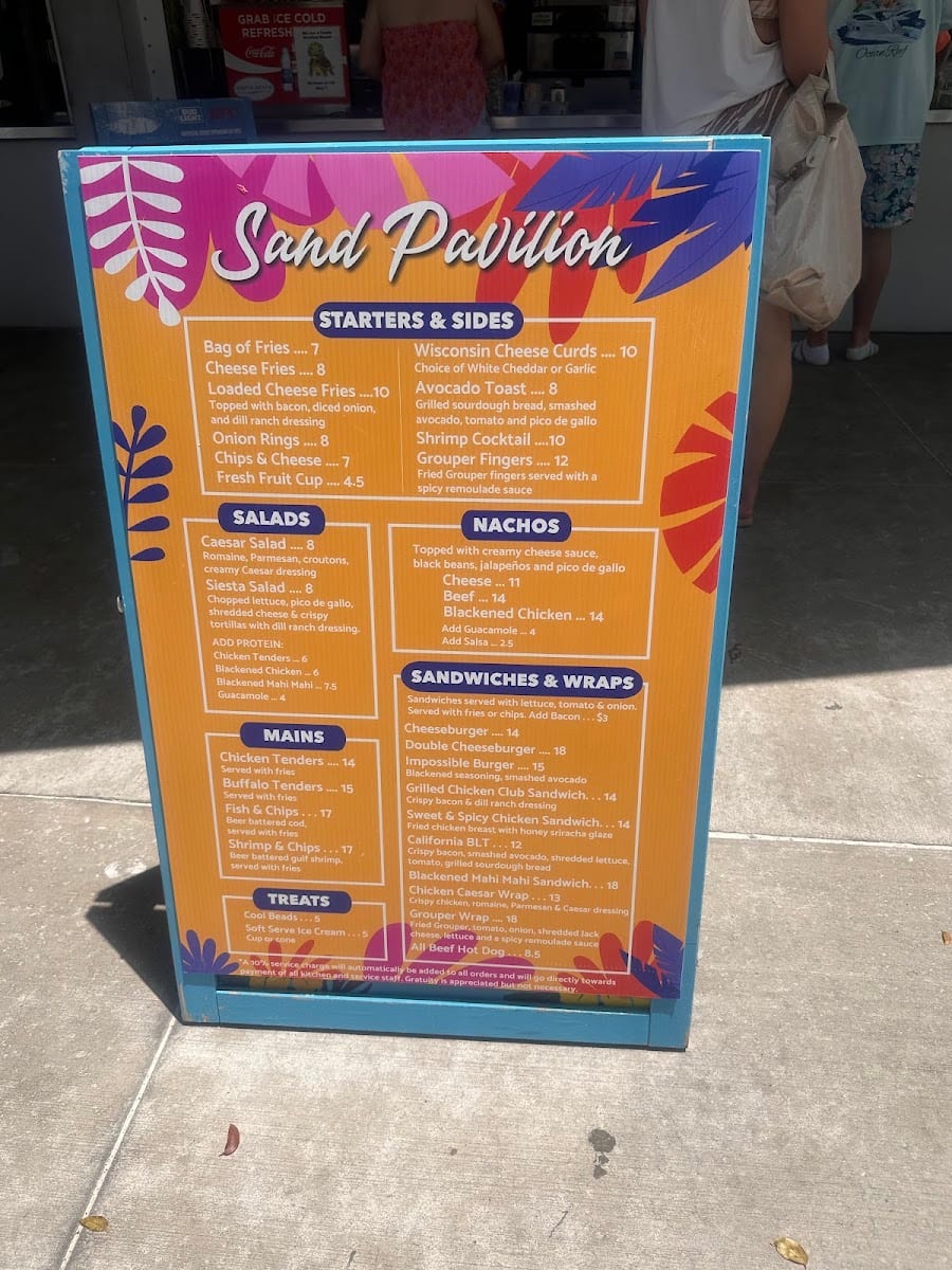 Siesta beach ice cream and snacks shop